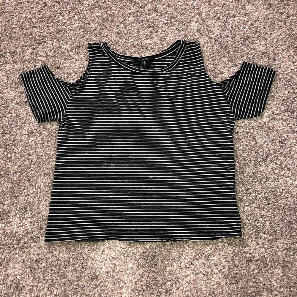 Striped Off Shoulder Top